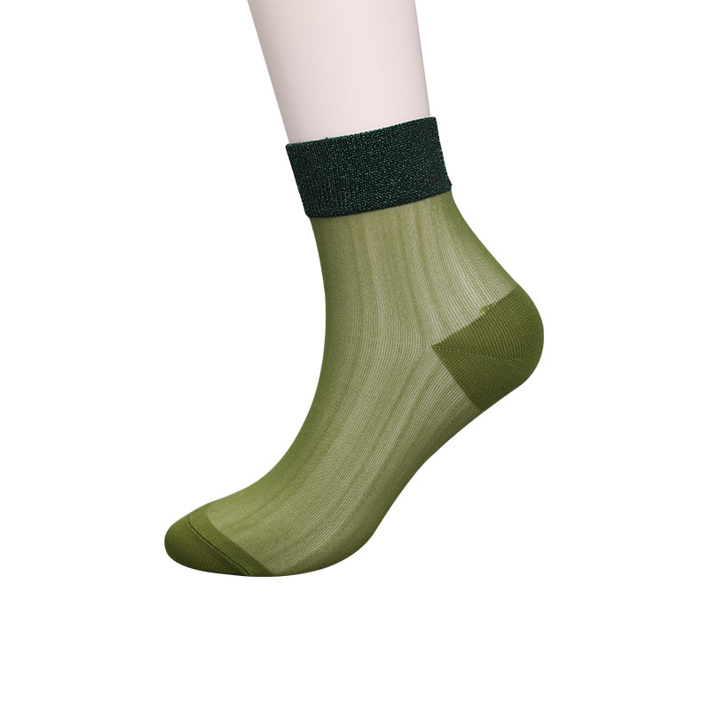 Модные прозрачные нейлоновые шелковые хлопчатобумажные женские носки Тонкие нейлоновые прозрачные шелковые женские носки Женские носки из хрустального шелка WSD1946