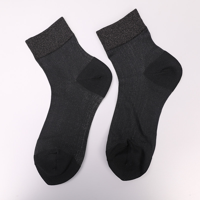 Модные прозрачные нейлоновые шелковые хлопчатобумажные женские носки Тонкие нейлоновые прозрачные шелковые женские носки Женские носки из хрустального шелка WSD1946