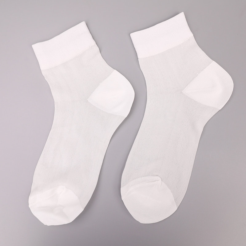 Модные прозрачные нейлоновые шелковые хлопчатобумажные женские носки Тонкие нейлоновые прозрачные шелковые женские носки Женские носки из хрустального шелка WSD1946